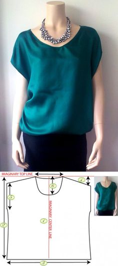 an image of a woman's top sewing pattern