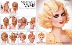 Finger wave pin curl instructions.                                                                                                                                                                                 More 1920 Hairstyles, Vintage Hair And Makeup, Pin Curl, Finger Wave, Rockabilly Hair, Pin Curls, Curl Styles