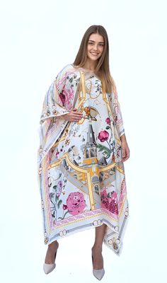 Pink Kaftan, Beach Kaftan Dress, Vintage Kaftan, Kaftan For Women, Chibi Wallpaper, Luxury Resort Wear, Resort Wear Beach, Beach Kaftan, Silk Kaftan