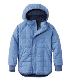 This cozy, lightweight quilted jacket is inspired by our incredibly comfortable grown-up versions. Kids will love the ease of a sweatshirt and parents will love the coverage and protection of a jacket. Relaxed Fit. Shell and lining are made from smooth 100% polyester. Ribbing is a blend of 92% acrylic, 6% polyester and 2% spandex. Insulated with 80 grams of polyester for lightweight warmth without bulk. Machine wash and dry. Front handwarmer pockets. Ribbed cuffs help keep cold out. Shirttail bo Cotton Puffer Jacket With Ribbed Cuffs, Long Sleeve Cotton Puffer Jacket With Ribbed Cuffs, Cotton Puffer Jacket With Fleece Lining, Outdoor Puffer Jacket With Ribbed Cuffs, Casual Cotton Puffer Jacket With Ribbed Cuffs, Sporty Long Sleeve Quilted Jacket For Outdoor, Outdoor Cotton Puffer Jacket With Fleece Lining, Cotton Quilted Long Sleeve Puffer Jacket, Comfortable Winter Outerwear With Adjustable Hood