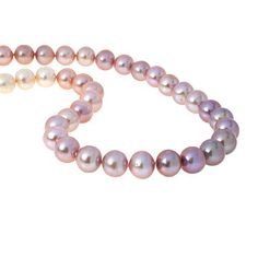 Kwan Collections Ombré Pink Cultured Freshwater Pearl 18" Necklace For a fresh twist on a jewelry box classic, check out this pretty updated pearl necklace. It features white and pink cultured freshwater pearls meticulously selected to display a gradual change in natural shades for a sophisticated, ombré effect.        Approx. 18"L x 7/16"W      Stamped .925; rhodium plating     Sterling silver corrugated ball, sliding clasp     Necklace has off-round white and pink cultured freshwater pearls ha Formal Pink High Luster Necklace, Classic Pink Round Necklace, Pink Pearl Charm Necklace For Formal Occasions, Classic Pink Pearl Chain Jewelry, Pink Pearl Drop Necklace, Pink Pearl Necklace With High Luster, Pink Akoya Pearl Round Bead Necklace, Pink Round Pearl Drop Necklace, Pink Round Pearl Necklace Gift