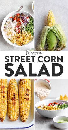 mexican street corn salad collage with text overlay