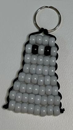 a keychain made out of plastic beads