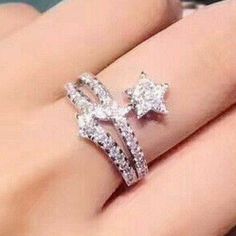 "Fashion Star Shaped 925 Silver Plated Wedding Ring, Fb16fa1066 Metal: 925 Sterling Silver Plated Stone: Cubic Zirconia Best Quality Available Ring Size: 6, 7, 8, 9 Gift For Women, Christmas, Birthday, Vacation, Mother's Day, Valentine's Day, Wedding, Engagement , Bridal, Promise, Anniversary, Party Thank You For Visitng!" Elegant Star-shaped Diamond Anniversary Ring, Elegant Star-shaped Diamond Ring For Formal Occasions, Elegant Star-shaped Diamond Ring For Formal Events, Elegant Star-shaped White Gold Diamond Ring, Elegant White Gold Star Diamond Ring, Elegant Star-shaped Diamond White Ring, Elegant White Gold Star-shaped Ring, Elegant Star-shaped Diamond White Diamond Ring, Elegant Star-shaped Crystal Promise Ring