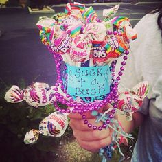 Bachelorette Suck for a Buck Lollipop Bouquet Lollipop, Party Games, Birthday Candles, Bachelorette Party, Diaper Cake, Candles, Birthday