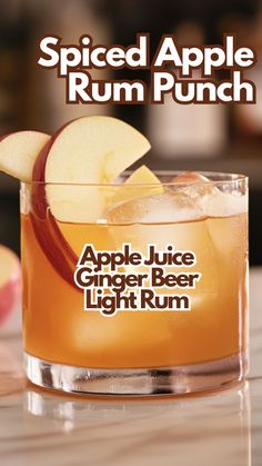 Spiced Apple Rum Punch Spiced Rum Punch, Beer Punch, Fall Punch Recipes, Brunch Punch, Easy To Make Cocktails, Rum Punch Recipes, Spicy Drinks, Light Rum