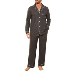 PRICES MAY VARY. 【Premium Material】Men's pajama sets are made of stretch fabric with a slight pile that makes them feel ultra-soft to the touch. These pajamas are lightweight and cozy, with a soft texture and good stretch! Suitable for all seasons, these cozy men's pajamas are perfect for relaxing, hospital stays, lounging, and sleeping. 【Simple Fashion Look】This men's two-piece pajama set features a classic long-sleeve lapel collar design. The collar, cuffs, leg openings, and pockets are all de Men's Pajamas, Cozy Sleepwear, Comfortable Pajamas, Mens Pajamas Set, Soft Pajamas, Sleep Set, Simple Fashion, Collar Designs, Mens Pajamas