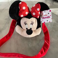 Disney’s Minnie Mouse Girl's Soft Plush Head Crossbody Shoulder Handbag Purse Brand New Tags Attached Excellent Condition Officially Licensed Disney Merchandise Great Gift! Or Perfect Item For Your Little One To Wear On Your Next Disney Trip! Cute Red Minnie Mouse Bag, Cute Minnie Mouse Bags For Disney Trips, Cute Black Minnie Mouse Bag, Mermaid Backpack, Rainbow Purses, Minnie Mouse Backpack, Disney Purse, Disney On Ice, Disney Artists