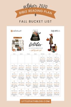 the bible reading plan for fall bucket list