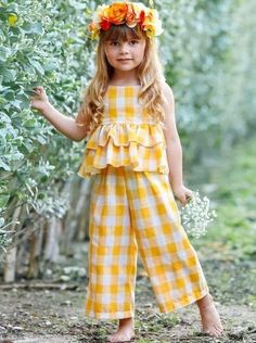 Kids Summer Dresses, Vintage Kids Clothes, Spring Birthday, Month Of May, Plaid Outfits