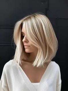 35 Staggering Spring Long Bob Haircut Ideas You Should Try in 2024 Hair All One Length Medium, Blonde Ombré Bob, Mid Size Short Hair, Shoulder Length Blonde Hair Curtain Bangs, Brunette To Blonde Bob, Old Money Blonde Medium Length, Shoulder Length Hair Curtain Bangs, Light Brown Short Hair, Light Blonde Bob