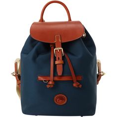 Durable and Chic  Crafted from durable-chic nylon that's virtually maintence-free, this backpack is ready for adventure wherever you go. Fabric Backpack, Monogram Pendant, Tan Cowhide, Rain Or Shine, Credit Card Wallet, Navy Fashion, Dooney & Bourke Bags, Dooney & Bourke, Nylon Bag