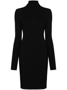 Wolford Dress Outfits, Short Black Dress Long Sleeves, Sloane Ranger, High Neck Black Dress, Witchy Clothes, Black Wool Dress, Designer Tights, Black Long Sleeve Sweater, Dot Print Dress