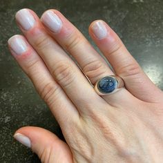 Discover The Natural Beauty Of Our Sodalite Ring. Handcrafted With A Small Cabochon Stone, This Ring Is The Perfect Piece To Add To Your Jewelry Collection. Sodalite Is Believed To Promote Inner Peace And Calmness, Making It A Perfect Accessory For Everyday Wear. Elevate Your Look With This Unique And Elegant Ring. Ring Size 5 Made Of: Sodalite Silver Plating (7-10 Microns) Over Brass Made In Brazil Disclaimer: Please Note That All Semiprecious Stones Have Imperfections And Are Part Of Their Own Everyday Sterling Silver Rings With Natural Stones, Silver Sapphire Ring With Round Stone For Gift, Everyday Sapphire Ring Jewelry, Silver Kyanite Jewelry As Gift, Everyday Silver Jewelry With Round Stone, Celestial Style Sapphire Ring In Sterling Silver, Silver Kyanite Jewelry For Gift, Stamped 925 Round Lapis Lazuli Jewelry, Adjustable Silver Moonstone Ring For Everyday Wear