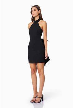 Elevate your cocktail attire with our stunning Eden Cocktail Mini Dress in Black. The high neck with collar detail adds a touch of refinement, drawing attention to your neckline with subtle elegance. With a centre back button closure, this black cocktail dress ensures a secure fit while maintaining its sleek silhouette. Adorned with a removable bow at the back waist. Crafted from premium ponte fabric.-- Fitted party cocktail mini dress- High neck with collar detail with centre back button closur Cocktail Mini Dress, Cocktail Attire, Wedding Sale, Backless Design, Black Cocktail, Mini Cocktail Dress, Black Cocktail Dress, New Arrival Dress, Neck Collar