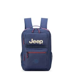 Engineered with Durable Recycled Polyester to seamlessly transition from school to outdoor casual adventures, this Jeep Multi-Purpose Backpack has everything you need to maintain your classic rugged Jeep style.Engineered with Durable Recycled Polyester to seamlessly transition from school to outdoor casual adventures, this Jeep Multi-Purpose Backpack has everything you need to maintain your classic rugged Jeep style. How do you accessorize? Check out our ACCESSORIES GUIDE for essential tips to e Efficient Packing, Tech Gear, Luggage Backpack, Blue Backpack, Carry On Luggage, Laptop Backpack, Cross Straps, Black Backpack, Side Pocket