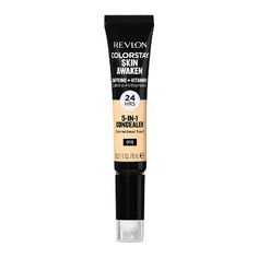 Revlon Colorstay Skin Awaken 5-in-1 Concealer - 015 Light - 0.27 Fl Oz : Target Skin Undertones, Concealer Makeup, Too Faced Concealer, Revlon Colorstay, Cream Concealer, Packing Light, Revlon, Dark Circles, Makeup Routine