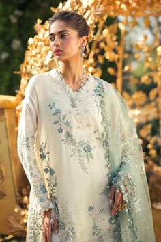 Brand: Sana SafinazProduct Code: L241-003A-3CVCollection: Sana Safinaz Summer Unstitched Luxury Lawn CollectionFabric: Lawn DESIGN DETAILS: Dyed + Emb Front On Lawn 1 Piece Dyed + Emb Schiffli Daman 2 Pieces Dyed + Emb Side Kali (L+R) On Lawn 2 Pieces Dyed + Emb Neck On Organza 1 Piece Dyed + Emb Floral Bunches On Organza 2 Pieces Dyed + Emb Daman Border On Organza 1 Meter Dyed + Emb Sleeves On Lawn 4 Pieces Dyed + Emb Back On Lawn 1.15 Meters Dyed + Emb Dupatta On Poly Net 2.5 Meters Dyed + Emb Dupatta Pallu Patti On Poly Net 2 Meters Dyed Pants On Lawn 2.5 Meters DISCLAIMER:* Lining, Laces, and Tassels are not included in unstitched variants.* Embellishment items in stitched outfits are subject to market availability.* Product color may vary due to photographic lighting or your device se Designing Blouse, Marriage Clothes, Junk Kouture, Eid 2024, Haldi Photoshoot, Simple Suits, Dyed Pants, Batik Print Dress, Dupion Silk Saree