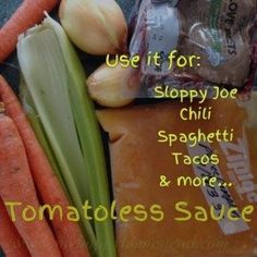 carrots, celery, and onions are on the counter with text that reads use it for sloppy joe chili spaghetti tacos & more