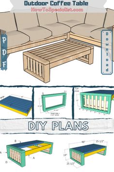 the instructions to build a diy coffee table