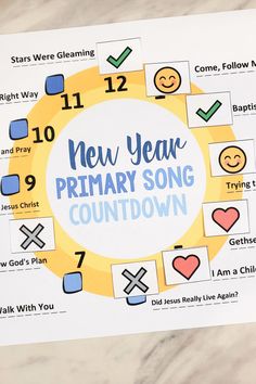 the new year primary song count down game