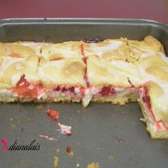 a half eaten dessert sitting on top of a pan