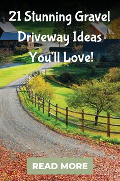 21 Stunning Gravel Driveway Ideas You'll Love! Teardrop Driveway Landscaping Ideas, Driveway Ideas Country, Farm Driveway Landscaping, Log Cabin Driveway, Landscaping At Driveway Entrance, Acreage Driveway Ideas, Long Driveway Ideas Country Roads, Desert Driveway Landscaping, Farm Driveway Entrance Ideas