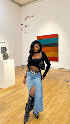 Long Denim Skirt Outfit Fall, Skirt Outfit Black Women, Denim Skirt Outfit Fall, Denim Mini Skirt Outfit, Long Denim Skirt Outfit, Outfit Black Women, Skirt Outfits Fall, Denim Skirt Outfits, Long Denim Skirt