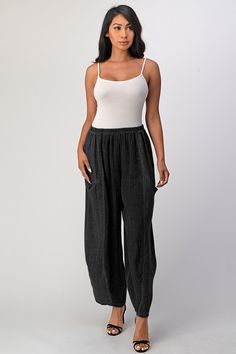 Straight Cotton Linen Pants With Pockets Bottom Raw Moda One Size Black Non-stretch Full-length Harem Pants With Pockets, Black Relaxed Fit Wide Leg Capris, Black Wide Leg Relaxed Fit Capris, Stretch Harem Pants With Straight Leg And Pockets, Stretch Harem Pants With Straight Leg, Black Straight Leg Harem Pants With Pockets, Loosely Fitted Straight Leg Harem Pants With Side Pockets, Loose Fit Harem Pants With Side Pockets, Black Relaxed Fit Capris With Pockets