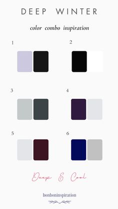 the color chart for deep winter