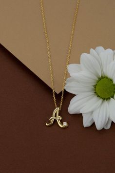 10k 14k 18k Solid Gold Diamond Initial Letter Necklace, Dainty Gold Custom Personalized Necklace, Gold Letter Jewelry, Letter Charm Birthday Gift  FEATURES• Solid Gold (real gold, not gold plated or gold filled material)• Gold Karat: 10K (417) - 14K (585) - 18K (750) (optional)• Pendant Height: depending on the letter• Pendant Width: depending on the letter• Available Gold Color: Yellow gold, rose gold and white gold (optional)• Diamond weight: 0.03 ct• Diamond color: G-H Color• Diamond clarity: Delicate Yellow Gold Initial Pendant, Yellow Gold Initial Pendant Birthday Jewelry, Dainty Letter-shaped Initials Jewelry, Staple Necklace, Alphabet Gold Pendant, Elegant Letter-shaped Necklace For Personalized Gift, Letter Jewelry, Nameplate Necklace, Cz Necklace