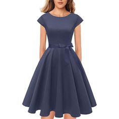 Questions? Leave A Comment Below! Navy Short Sleeve Midi Dress For Party, Navy A-line Midi Dress For Party, Royal Blue Short Sleeve Midi Party Dress, Royal Blue Short Sleeve Midi Dress For Party, Chic Navy Party Midi Dress, Blue Knee-length Midi Dress For Prom, Chic Navy Midi Party Dress, Chic Navy Midi Dress For Party, Navy Knee-length Mini Dress For Party