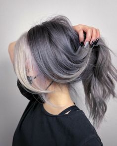 Silver Hairstyles, Hair Dye Tips, Korean Hair Color, The Mechanisms, Hair Color Underneath, Cute Hair Colors, Hair Streaks, Dyed Hair Inspiration