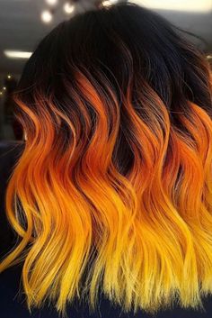 Split Dyed Hair, Vivid Hair Color, Cute Hair Colors, Yellow Hair, Dye My Hair, Hair Dye Colors