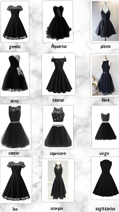 Zodiac Wedding Dresses, Black Dress Frock, Elegant Black Dress Aesthetic, Black Frock Dress, Black Frock Design, Fashion Dresses Black, Black A Line Dress, Zodiac Clothes, Sign Dress