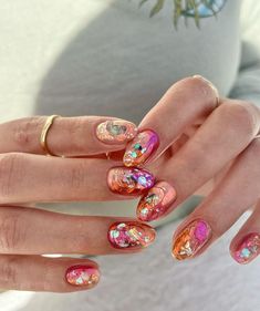 Gelish Nails, Nails Now, Summery Nails, Soft Nails, Girls Nails, Beach Nails, Minimalist Nails, Funky Nails, Nails Inspo