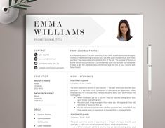 a professional resume is shown on top of a desk