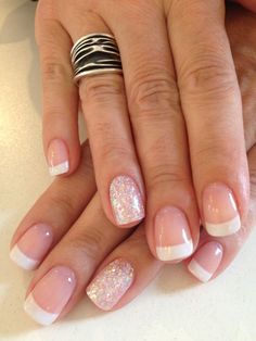 26 Awesome French Manicure Designs - Hottest French Manicure Ideas Ongles Gel Violet, New French Manicure, Ongles Gel French, Stars Nails, Pink French Manicure, Gel French Manicure, Unghie Sfumate, Glitter French Manicure, French Pedicure