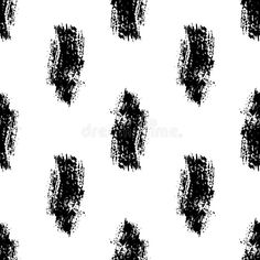 black and white grungy paint strokes on a white background seamless pattern royalty illustration