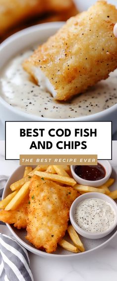 Image for Best Cod Fish and Chips Fish & Chips, Cod Fish And Chips, Crispy Cod, Fish And Chips Recipe, Cod Dishes, Fish Recipes Healthy, Fun Friday, Friday Nights