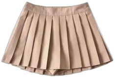 Khaki High Waist Mini Skirt, Brown Short Length Skort For Summer, Brown Short Skort For Summer, Brown Summer Skort Short Length, Trendy Khaki Skort For Spring, High-waisted Khaki Skort For Spring, Trendy Beige Pleated Bottoms, High Waist Brown Summer Skort, Trendy Beige Mini Skirt