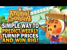 an animal crossing game with the title, simple way to predict weekly turnip prices and win big