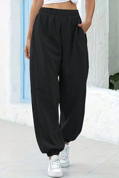 The802Gypsy bottom/pants Black / S GYPSY-Elastic Waist Joggers with Pockets Women Sweatpants, Casual Sweatpants, Maxi Dress Cocktail, Autumn Sales, Pastel Yellow, Swimwear Cover Ups, Swimwear Cover, Flower Child, Denim Pant