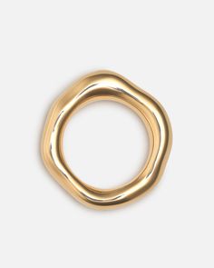 Jil Sander Jewelry New Lightness Brass Ring in Gold Hand Design, Gold Hand, Gold Hands, Brass Ring, Circle Shape, Hand Designs, Jil Sander, Sanders, Gold Tones