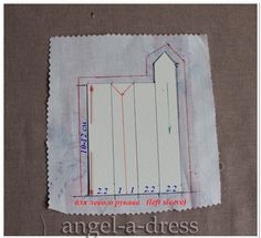 an image of a piece of fabric with measurements on it