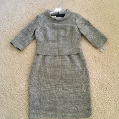 Tweed Boucle Luxurious Pure Silk Lined Dress Back Zip Closure 3/4 Sleeves, Sexy And Feminine Nwt Pure Silk Dress, Sheer Jacket, Pink Seersucker, Patterned Midi Dress, Petite Sweaters, Midi Sundress, Seersucker Dress, Tie Front Dress, Dress Back