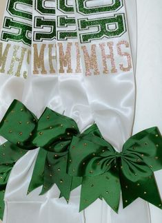 Made to Order** Please Message me upon ordering with school colors, your seniors name, and their sport. If you would like anything else added please send me that as well (Mascot, "Captain", etc.) Bows are individually hand rhinestoned by myself and add $10. Cheer Sash, Senior Sash, Bullhead City Az, Bullhead City, Senior Stuff, Last Names, School Colors, Senior Year, Wedding Basket