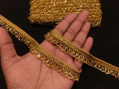 OFFER - Quantity Discount on buying more than 1 yard. Check Length option to know prices. This is Indian Gold Beaded Floral Fringe Tassels Border Lace Trim For Decoration Of Dresses With Embellishment Border For Crafting, Sewing And Cloth Accessories. This lace trim is highly demanded everywhere else to modify look of any party wear dress and other fancy item. This trim lace border is used in many crafting, designing, artifacts such as... * To Design (Wedding Wear Dresses) * To Design (Festive W Cloth Accessories, Lace Fancy, Girls Clothes Patterns, Crystal Lace, Velvet Dress Designs, Hand Beaded Embroidery, Lace Accessories, Wedding Crafts Diy, Spiral Shape