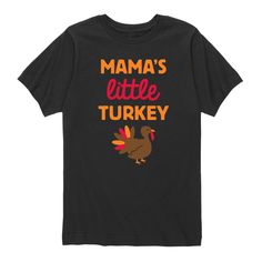 Instant Message - Mama's Little Turkey - Youth Short Sleeve T-Shirt - Celebrate the essence of Hybrid Apparel's Instant Message with officially licensed apparel featuring unique designs crafted exclusively by Hybrid Apparel. Each piece brings beloved characters, iconic imagery, and memorable moments to life, offering Instant Message fans a one-of-a-kind way to showcase their passion. Thanksgiving Shirt, Kids Clothes Boys, T Shirt Photo, Thanksgiving Shirts, Toddler Boy Outfits, Top Graphic Tees, Thanksgiving Turkey, Print Pullover, Perfect Shirt