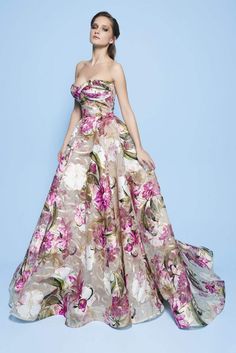 MNM Couture - N0235 Strapless Floral Print Sweetheart Ballgown Sweetheart Ballgown, Floral Print Gowns, Long Sleeve Ball Gowns, Mnm Couture, Ball Skirt, Printed Gowns, Ball Gown Skirt, Floral Gown, Ladies Gown